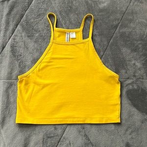 Yellow crop top
